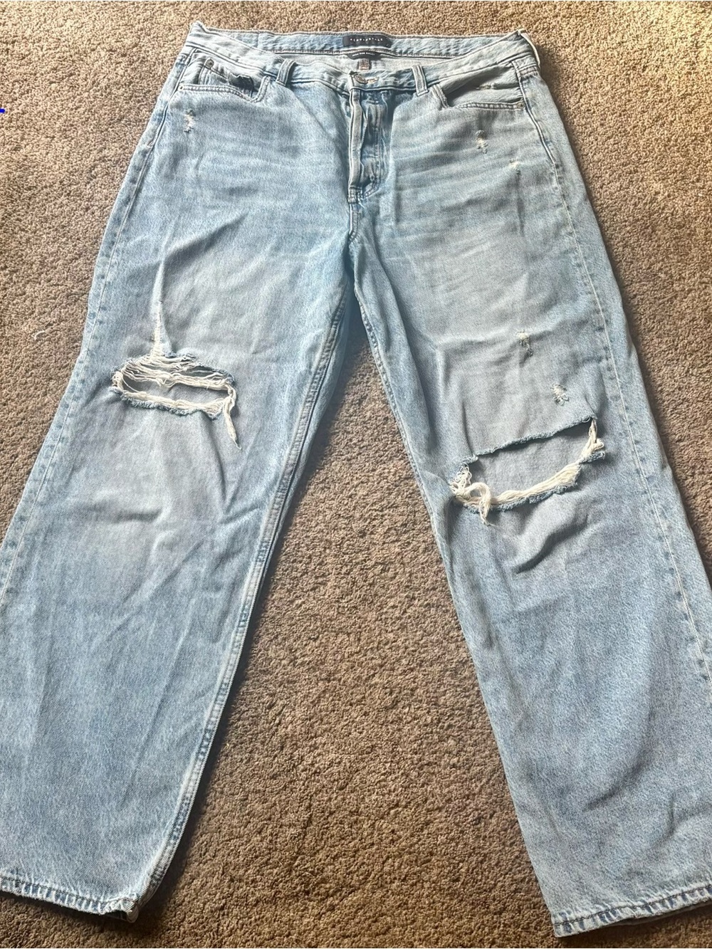 Plus size Aeropostale Light Blue Distressed Bootcut Jeans